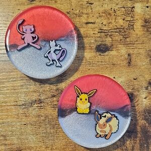 Pokemon Themed Coasters Hand Crafted Resin